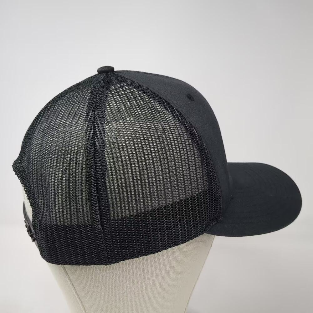Richardson Trucker Hat Black White Snapback OS Embroidered Mesh 112 Adjustable - Picture 5 of 10